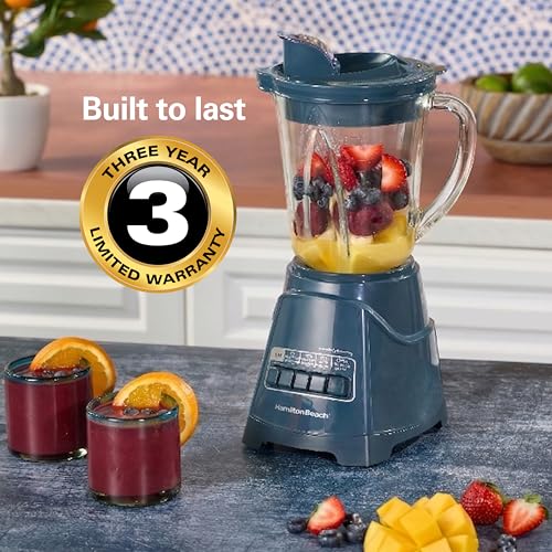Power Elite Blender For Smoothies With Wave Action System (Kitchen Makeover Blue / 40 Oz. Glass Jar (Pack of 1))