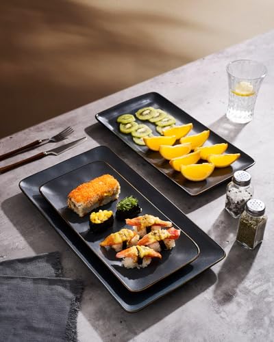 Serving Platters Set of 3 Sizes (Matte Dark Charcoal)