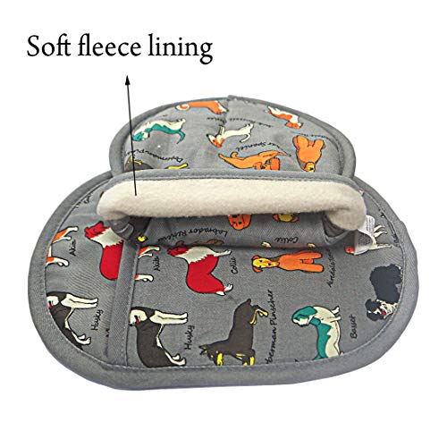 Pot Holders with Transparent Clear Silicone Shell and Nice Dog Flower (Potholders / Dog Flower)