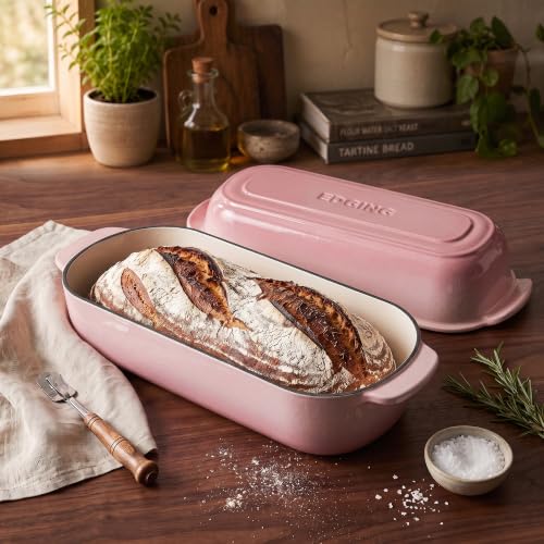 Enameled Cast Iron Loaf Pan with Lid
