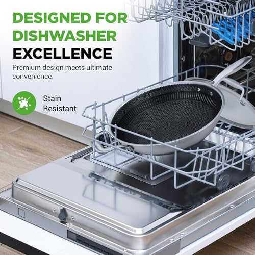 12" Stainless Steel Durable Wok (Silver)