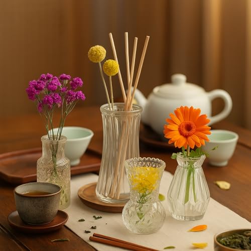 Glass Bud Vase Set of 10 Pcs