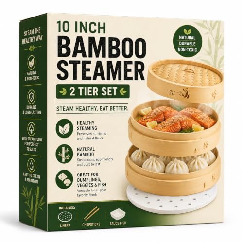 54 Piece Bamboo Steamer Basket Set