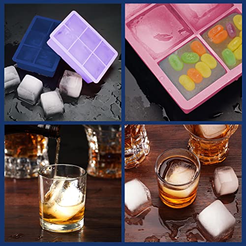 Silicone Ice Cube Trays (dark pink dark blue dark purple)