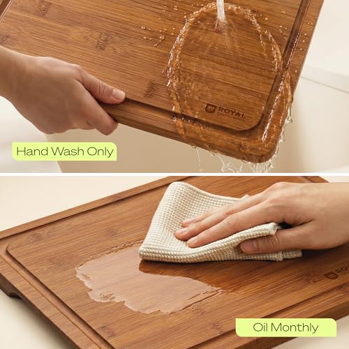Wooden Cutting Boards for Kitchen Meal Prep & Serving (4-Piece / Carbonized)