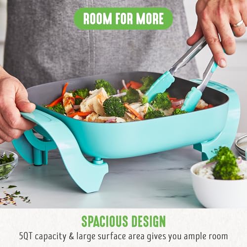 12" 5QT Electric Skillet (Turquoise / 5QT Skillet)