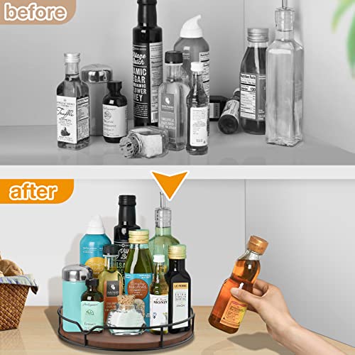 Lazy Susan Turntable Organizer with Anti (Brown / 10'')
