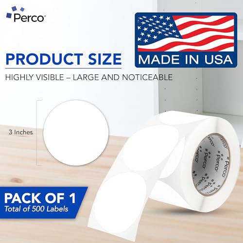 White Round Circle Dot Sticker 3 (White / 3 Inch)