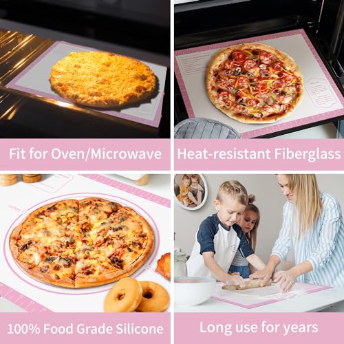 Non stick Silicone Pastry Mat (Pink / 32"L x 24"W)