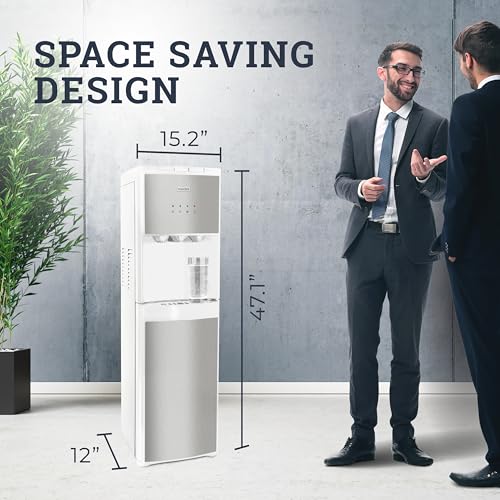Bottom Loading Water Dispenser (Stainless White / Bottom Load)