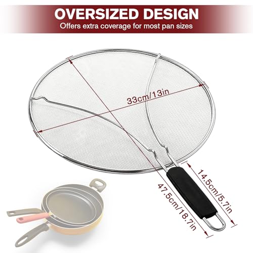 Splatter Screen for Frying Pan & Food Strainer