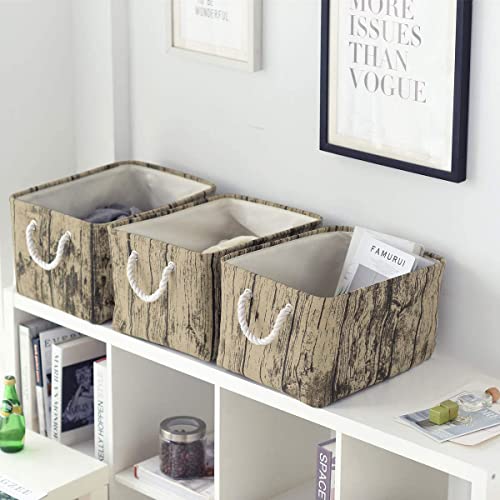 Fabric Storage Basket (Tree Stump / Large-3 Pack)