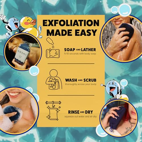 Exfoliating Shower Sponge (Blue)