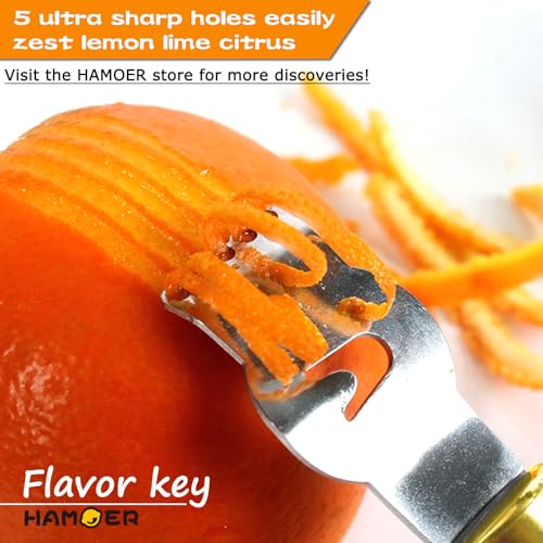 Zester Channel Knife & Micro Plane Grater Tool Set Ergonomic Handle