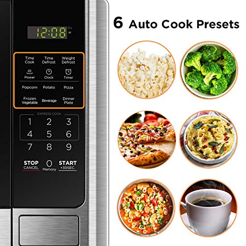 Countertop Microwave Oven (0.9 Cu.Ft Stainless Steel)