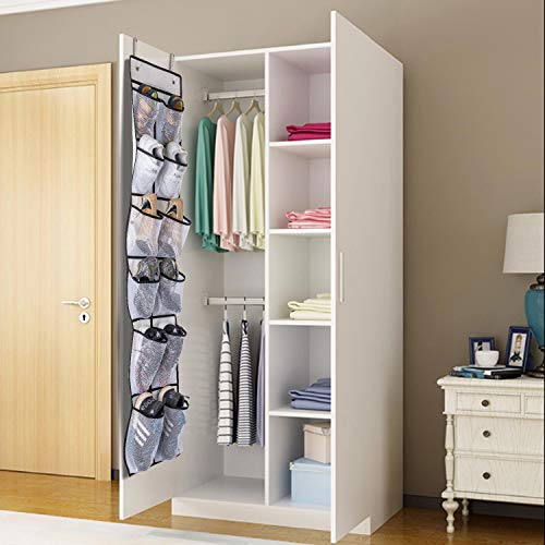Over The Door Shoe Organizer 2 Pack (Grey-2 Pack of 12)