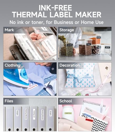 Label Maker Machine with Tape (1 Printer+1 Label Tape / Black)