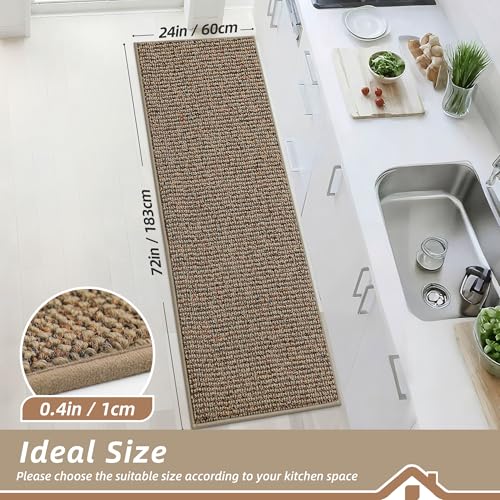 Kitchen Runner Rugs 24"x72" (Taupe / 24" X 72" (Rectangular))