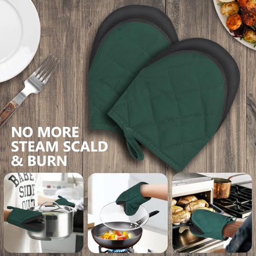 1 Pair Short Oven Mitts (Armygreen)