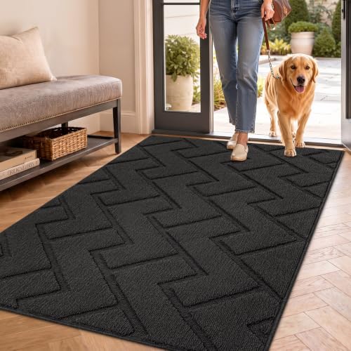 Front Door Mat Outside Entrance (Charcoal / 59" x 36" (Rectangular))