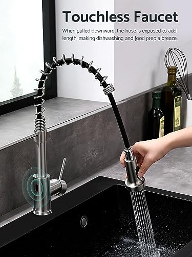 Touchless Kitchen Faucet (Brushed Nickel)