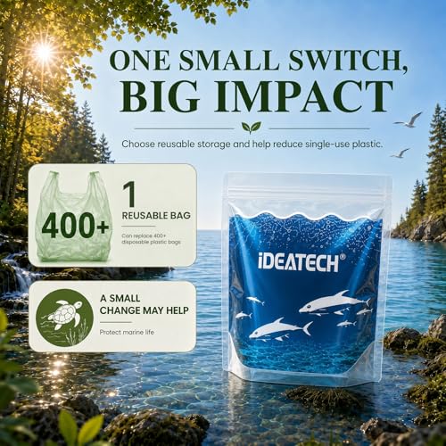 Dishwasher Safe Reusable Storage Bags Stand Up (Multicolor (4 Gallon + 6 Sandwich + 4 Snack ))