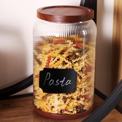 Striped Borosilicate Glass Airtight Canisters (1 Gallon (Striped 2 pack))