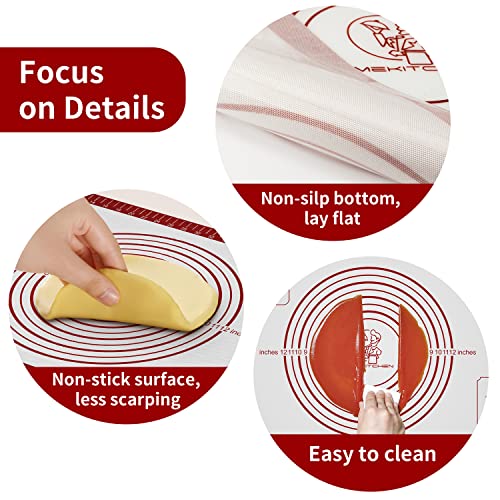 Silicone Baking Mat (Red / 20"L x 16"W)