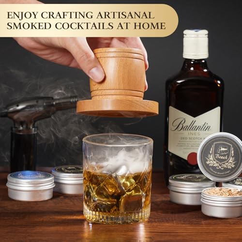 Whiskey Smoker Kit with Torch (Smoker Kit with 4 Ice Stones)