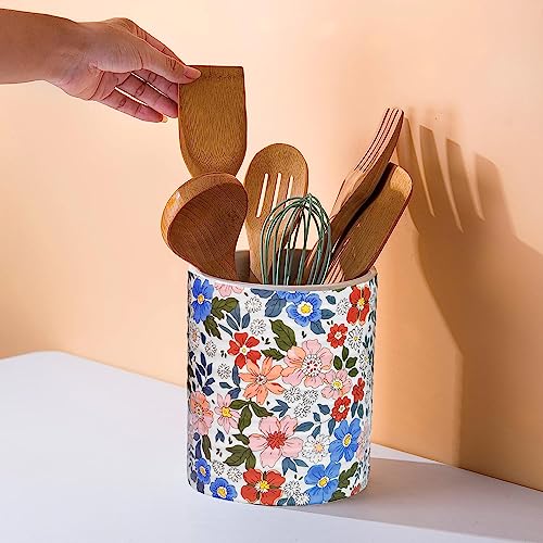 Kitchen Utensil Holder (Vintage Flower)