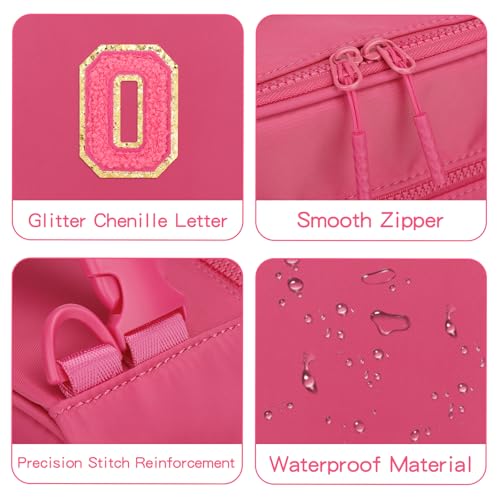 Initial Insulated Lunch Bag for Girls Kids (Rosy Red / O)
