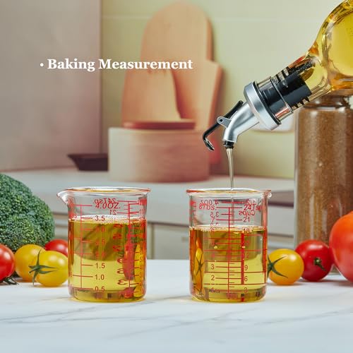 4 oz 120 ml Glass Measuring Cup with V (120 ML (4 Oz)-SINGLE)