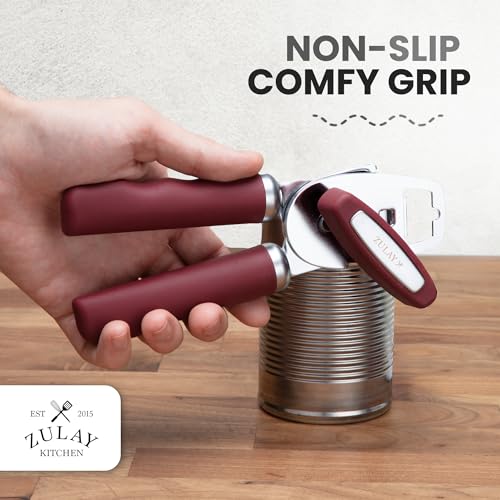 Heavy Duty Stainless Steel Can Opener Manual with Bottle Opener