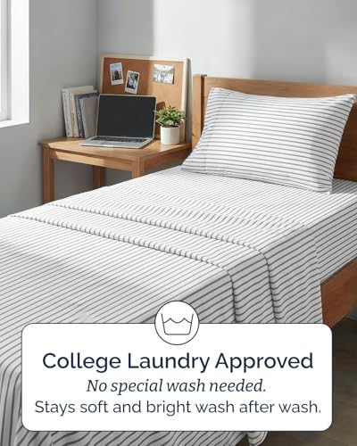 Twin XL Size 3 Piece Sheet Set (45 - Grey Stripes 2 / Twin XL)