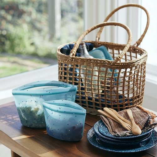 Silicone Reusable Food Storage Bags (Sea Spray)