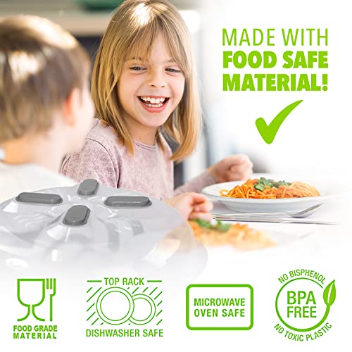 Magnetic Microwave Splatter Cover for Food (Gray)