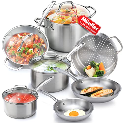 Mueller Pots and Pans Set 11 (11 Piece / Silver)
