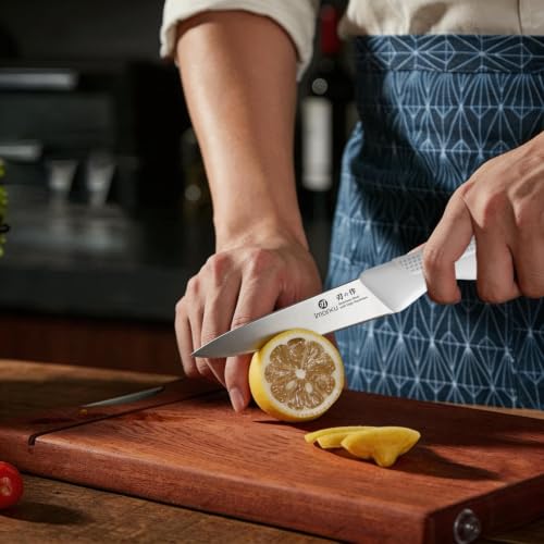14 Piece Kitchen Knife Set with Block and Built (Gray)