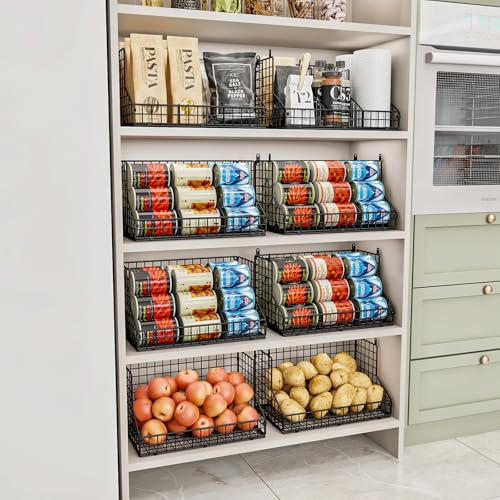 2 Pack Stackable Can Rack Organizer for Pantry Storage
