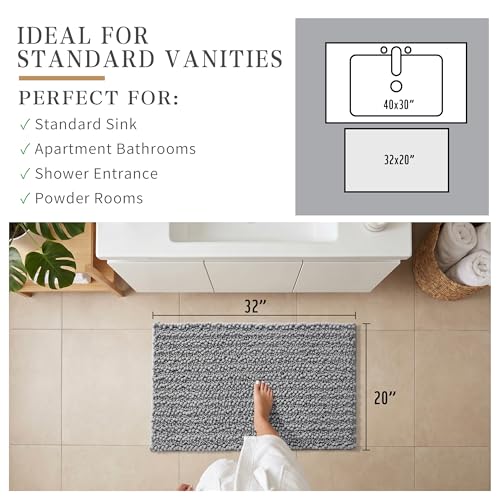 Bathroom Rugs Non Slip Washable 32x20 Inch