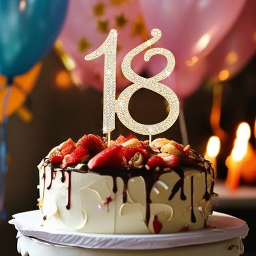 18th Birthday Decorations Cake Topper Gold Birthday Decorations for Women (18)