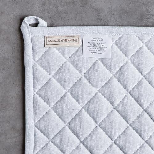 100% Cotton Oven Mitt & Pot Holder Set (050 - Blossoms in Spring / 7.5" x 13" & 8" x 8" (Oven Mitt & Pot Holder))