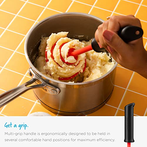 Smood Lite Ergonomic Spring Coil Potato Masher (Smood Lite / Black)