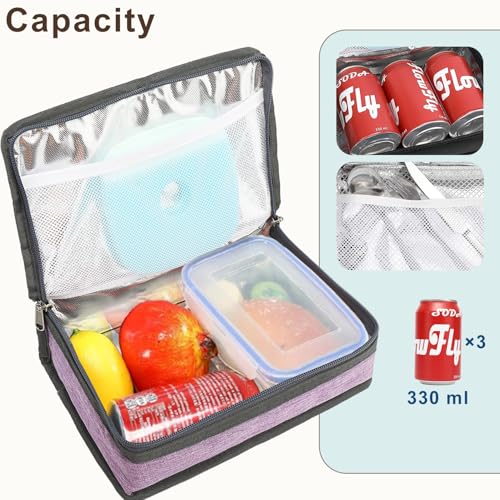 Small Insulated Lunch box Portable Soft Bag Mini Cooler Thermal Meal Tote Kit with Handle for Work & School