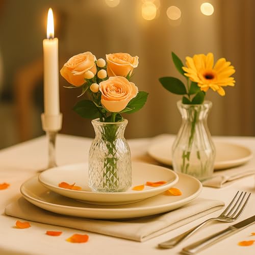 Glass Bud Vase Set of 10 Pcs