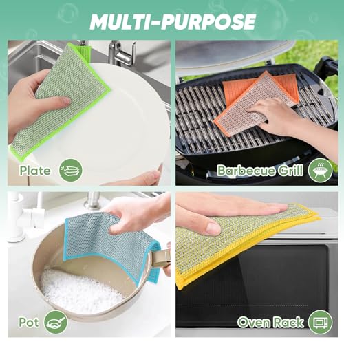 Dish Cloths 24 Pack Double (Multicolor)