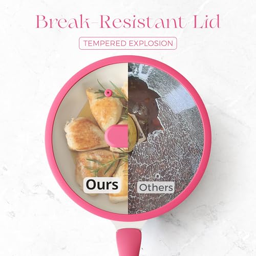 Nonstick Ceramic Frying Pan (8 Inch / Raspberry Red)
