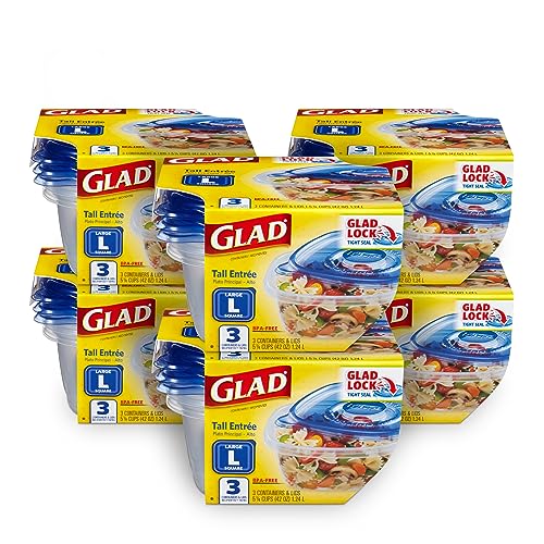 GladWare Tall Entree Containers (Square / 42 oz - 18 Count)