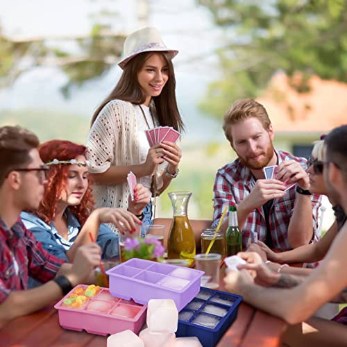 Silicone Ice Cube Trays (dark pink dark blue dark purple)
