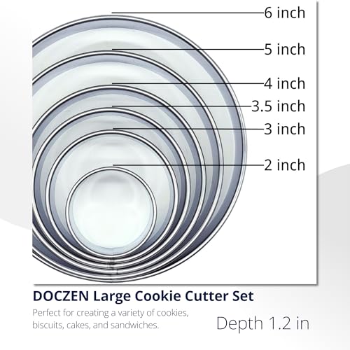 Large Round Cookie Cutter 6 PCS